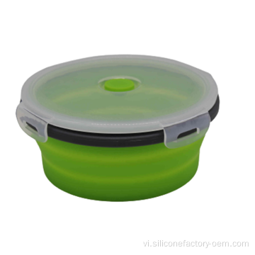 Silicone Hộ gia đình Hộp ăn trưa Gấp